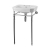 Burlington Victorian Basin with Regal Chrome Wash Stand 610mm Wide 2 Tap Hole