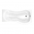 Carron Arc Curved P-Shaped Shower Bath 1700mm x 700/850mm Right Handed - 5mm Acrylic