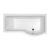 Carron Brio P-Shaped Curved Shower Bath 1650mm x 700/850mm