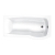 Carron Delta P-Shaped Shower Bath 1700mm x 700/800mm Right Handed - 5mm Acrylic