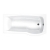 Carron Delta P-Shaped Curved Shower Bath