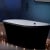 Carron Halcyon Oval Freestanding Bath Black Panelling 1750mm x 800mm - Carronite