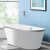 Carron Halcyon Oval Freestanding Bath White Panelling 1750mm x 800mm - Carronite