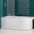 Carron Status Offset Corner Shower Bath 1550mm x 850mm Right Handed - Carronite