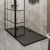 Delphi Accents Grid Matt Black 8mm Wet Room Shower Screen & Hinged Return (inc Slate Grey Tray) | Thumbnail Image