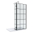 Delphi Accents Grid Matt Black 8mm Wet Room Shower Screen & Hinged Return (inc White Tray) | Thumbnail Image