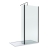 Delphi Accents Matt Black 8mm Wet Room Shower Screen & Hinged Return (inc White Tray)