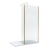 Delphi Accents Brushed Brass 8mm Wet Room Shower Screen & Hinged Return (inc White Tray)