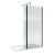 Delphi Accents Fluted Matt Black 8mm Wet Room Shower Screen & Hinged Return (inc White Tray)
