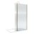 Delphi Accents Fluted Brushed Brass 8mm Wet Room Shower Screen & Hinged Return (inc White Tray)