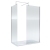 Delphi Accents Fluted Chrome 8mm Wet Room Walk-In Shower Enclosure (inc White Tray)
