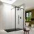 Delphi Accents Framed Matt Black Wet Room Shower Screen | Thumbnail Image