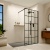 Delphi Accents Grid Matt Black Wet Room Shower Screen | Thumbnail Image