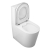 Delphi Angel Rimless Fully Back to Wall Close Coupled Pan with Push Button Cistern - Standard Soft Close Seat