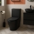 Delphi Angel Rimless Fully Back to Wall Close Coupled Toilet with Push Button Cistern Black - Soft Close Deluxe Seat