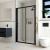Delphi Apollo Matt Black 8mm Sliding Shower Door 1200mm Wide | Thumbnail Image