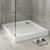 Delphi AquaBoost White Stone Resin Easy Plumb Square Riser Shower Tray | Thumbnail Image