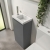 Delphi AquaGuard Floor Standing 1-Door Vanity Unit with Basin 400mm Wide - Matt Grey | Thumbnail Image