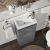 Delphi AquaGuard Floor Standing 1-Door Vanity Unit with Basin 400mm Wide - Matt Grey | Thumbnail Image