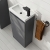 Delphi AquaGuard Floor Standing 1-Door Vanity Unit with Basin 400mm Wide - Matt Grey | Thumbnail Image