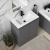 Delphi AquaGuard Floor Standing 2-Door Vanity Unit with Basin 600mm Wide - Matt Grey | Thumbnail Image
