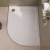 Delphi Aragon Anti-Slip White Stone Resin Offset Quadrant Shower Tray | Thumbnail Image