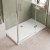 Delphi Aragon White Stone Resin Rectangular Shower Tray | Thumbnail Image