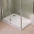Delphi Aragon White Stone Resin Rectangular Shower Tray | Thumbnail Image