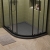 Delphi Aragon Slate Grey Effect Stone Resin Offset Quadrant Shower Tray | Thumbnail Image