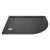 Delphi Aragon Slate Grey Effect Stone Resin Offset Quadrant Shower Tray | Thumbnail Image