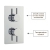 Delphi Atom Chrome Dual Concealed Shower Set with Fixed Head and Slide Rail Kit | Thumbnail Image