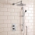 Delphi Atom Chrome Dual Concealed Shower Set with Fixed Head and Slide Rail Kit | Thumbnail Image