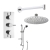 Delphi Atom Chrome Triple Concealed Shower Set with Fixed Head and Slide Rail Kit | Thumbnail Image
