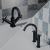 Delphi Axiom Crosshead Matt Black Basin Mixer and Bath Filler Tap Set (inc Press Top Waste) | Thumbnail Image