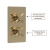 Delphi Axiom Crosshead Brushed Brass Dual Concealed Shower Set with Fixed Head | Thumbnail Image