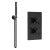Delphi Axiom Crosshead Matt Black Dual Concealed Shower Set with Handset and Bracket | Thumbnail Image