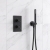 Delphi Axiom Crosshead Matt Black Dual Concealed Shower Set with Handset and Bracket | Thumbnail Image