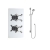 Delphi Axiom Crosshead Chrome Dual Concealed Shower Set with Slide Rail Kit | Thumbnail Image