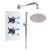 Delphi Axiom Crosshead Chrome Dual Concealed Shower Set with Large Drencher Head and Handset | Thumbnail Image