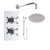 Delphi Axiom Crosshead Chrome Dual Concealed Shower Set with Large Drencher Head and Slide Rail Kit | Thumbnail Image