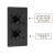 Delphi Axiom Crosshead Matt Black Dual Concealed Shower Set with Fixed Head and Handset | Thumbnail Image