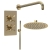 Delphi Axiom Crosshead Brushed Brass Dual Concealed Shower Set with Fixed Head and Handset | Thumbnail Image