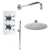 Delphi Axiom Crosshead Chrome Dual Concealed Shower Set with Fixed Head and Handset | Thumbnail Image