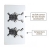 Delphi Axiom Crosshead Chrome Dual Concealed Shower Set with Fixed Head and Handset | Thumbnail Image
