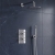 Delphi Axiom Crosshead Chrome Dual Concealed Shower Set with Fixed Head and Handset | Thumbnail Image