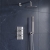 Delphi Axiom Crosshead Chrome Dual Concealed Shower Set with Fixed Head and Handset | Thumbnail Image