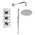 Delphi Axiom Crosshead Chrome Triple Concealed Shower Set with Large Drencher Head and Handset | Thumbnail Image