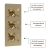 Delphi Axiom Crosshead Brushed Brass Triple Concealed Shower Set with Fixed Head and Handset | Thumbnail Image