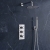 Delphi Axiom Crosshead Chrome Triple Concealed Shower Set with Fixed Head and Handset | Thumbnail Image