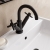 Delphi Axiom Crosshead Matt Black Swivel Spout Mono Basin Mixer Tap (inc Press Top Waste) | Thumbnail Image
